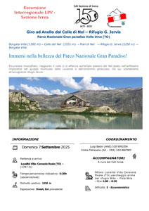 Escursione Interregionale LPV 2025 - 7 settembre 2025 - Sezione CAI di Ivrea